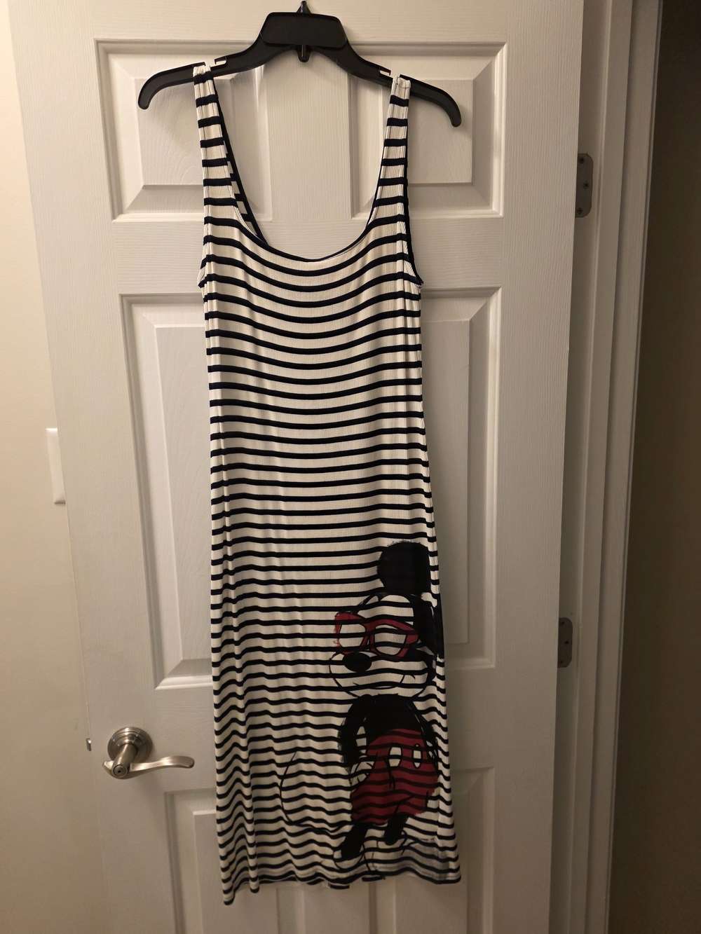 Desigual x Disney Striped Womens Sleeveless Dress Mickey In Sunglasses Size L